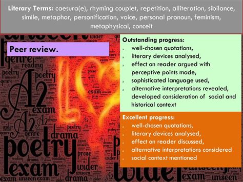 Literary Terms: caesura(e), rhyming couplet, repetition, alliteration, sibilance, simile ...