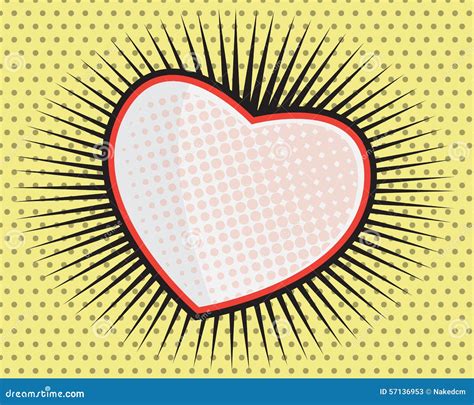 Heart Shape Pop Art Comic Book Stock Vector - Illustration of artist, retro: 57136953