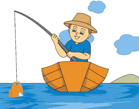 Fisherman Clipart Cartoon Boy