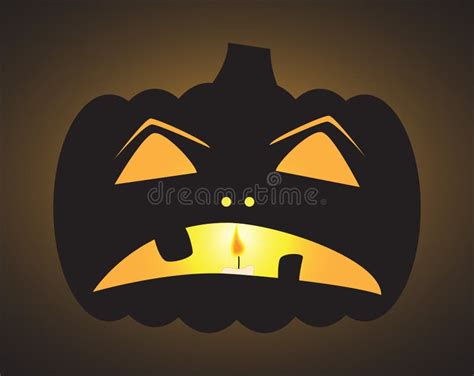 Halloween Sad Jack O Lantern Stock Illustration - Illustration of ...