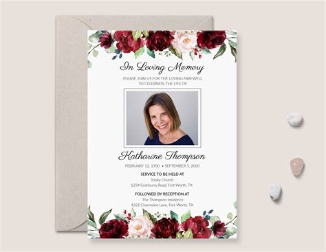 Funeral Invitation Templates