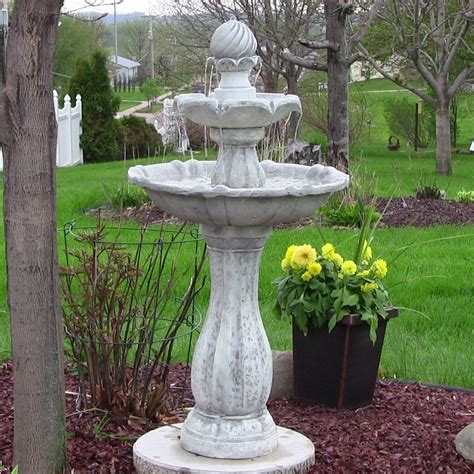 Solar Bird Bath Fountain | Battery Backup | Dry Run Protection, 32" H