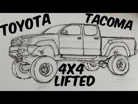 Lifted Truck Drawing