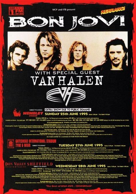 BON JOVI These Days 1995 UK Stadium Tour Poster