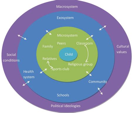 Adapted Diagram Of Bronfenbrenners Ecological Model Of Human | Porn Sex ...