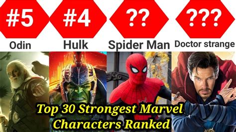 Top 30 Strongest Marvel Characters Ranked - YouTube