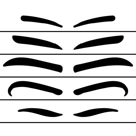 Eyebrow Stencils Kit - 16 Free PDF Printables | Printablee