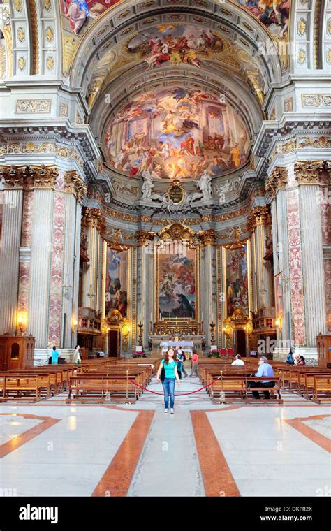 Interior of St. Ignatius church, Rome, Italy Stock Photo - Alamy