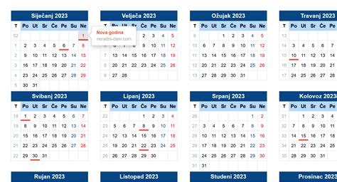 Kalendar 2023