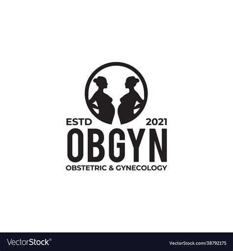 Obgyn clinic logo design template Royalty Free Vector Image