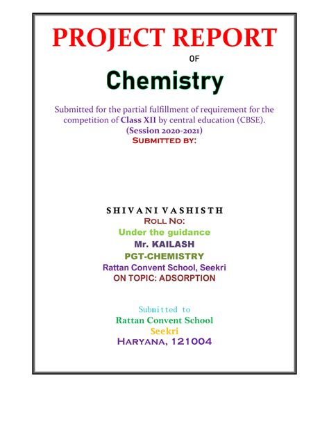 498638873 Chemistry project report class 12 cbse 2020 2021 oon topic ...