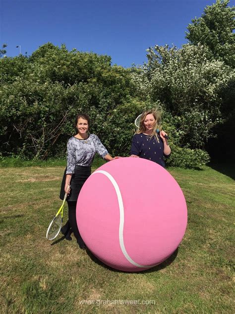 Giant pink tennis ball