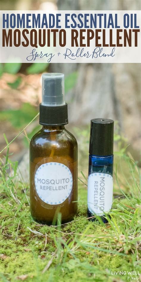 Homemade Essential Oil Mosquito Repellent Spray + Roller Blend