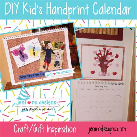 DIY Kid's Handprint Calendar Activity • jeni ro designs