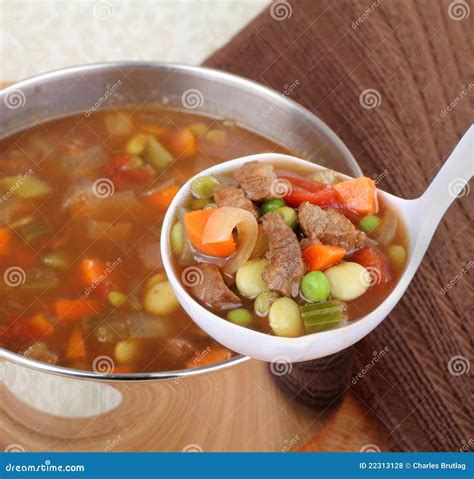 Serving Vegetable Soup Royalty Free Stock Photos - Image: 22313128