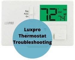 Luxpro thermostat troubleshooting 2023 (Solved)