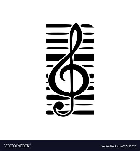 Clef icon isolated sign symbol on white background