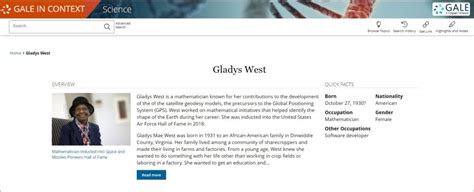 Gladys West and the Invention of GPS | Gale Blog: Library & Educator ...