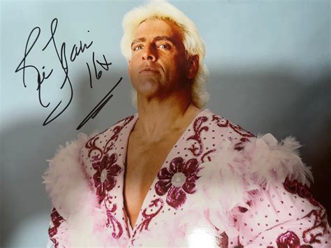 Autographed Pink Robe 8x10 Photo – The Official Ric Flair Shop