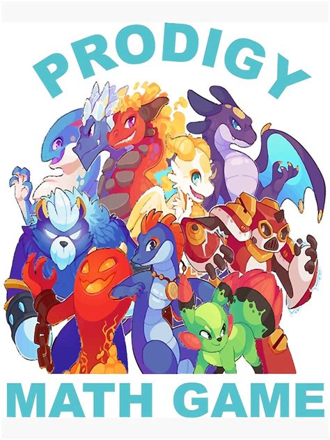 "Prodigy Math Game Math Practice Gaming Rare Pets Gift For Kids" Poster ...