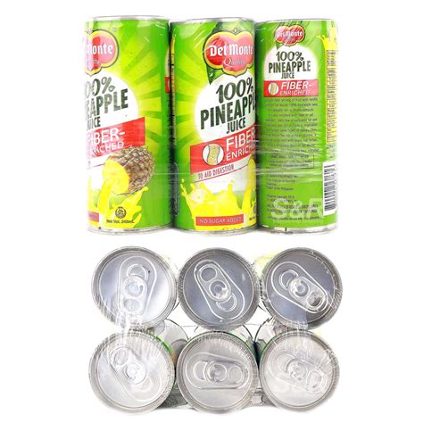 Del Monte Pineapple Juice Fiber (240mL x 6 cans)