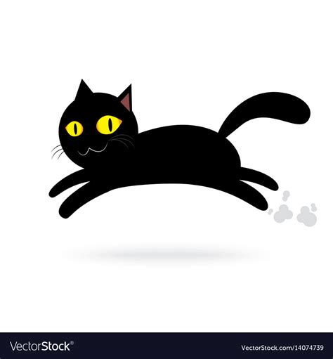 Black Cat Jumping Logo