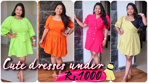 MY CUTE AFFORDABLE DRESSES UNDER Rs.1000 | Huge Myntra Sale Haul 💚💛 ...