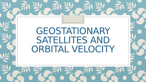 Orbital velocity project | Study Guides, Projects, Research Physics | Docsity