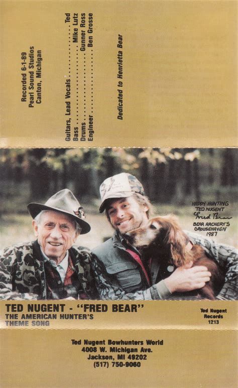 Ted Nugent – "Fred Bear" - The American Hunter's Theme Song (1989, Cassette) - Discogs