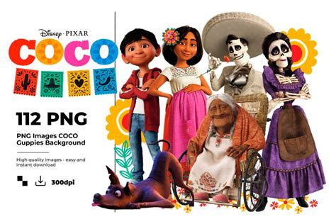Coco Disney, Coco Disney PNG, Coco Disney characters, Coco Disney imagenes, Clip art ...