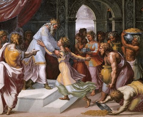 Solomon and the Queen of Sheba Painting by Raphael | iPaintings.com