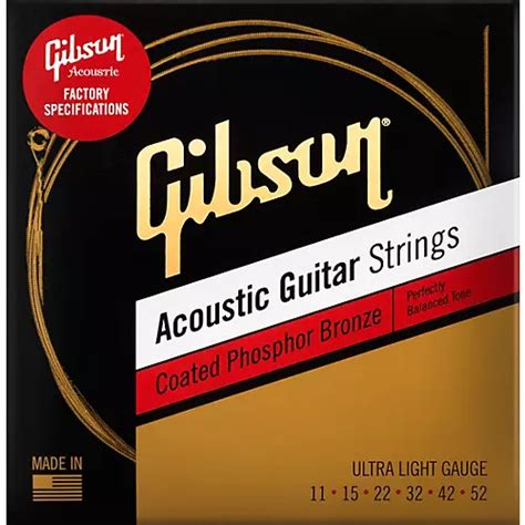 Gibson Coated Phosphor Bronze Acoustic Guitar Strings | Guitar Center