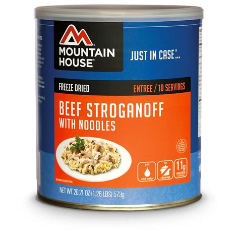 Mountain House Freeze Dried Beef Stroganoff, 10 Servings - 90771, Survival Food & MRE at ...