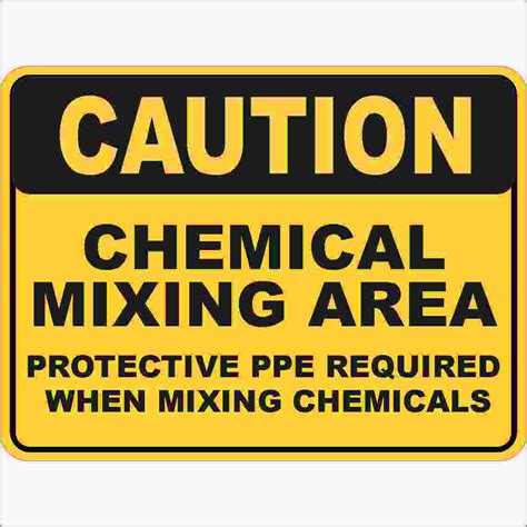 Chemical Mixing Area Protective Ppe Required - Discount Safety Signs New Zealand