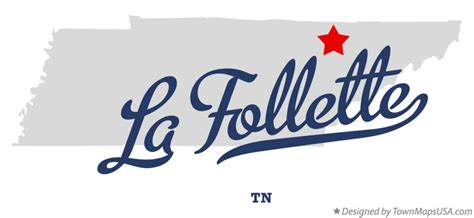 Map of La Follette, TN, Tennessee