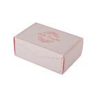 350gsm Pink White Paper Cake Packaging Box With Custom Logo Gold Foil