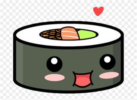 #kawaii #black #sushi #food #fish - Sushi Kawaii Png Clipart (#4519768) - PinClipart