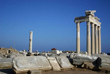 Ancient ruins in side antalya