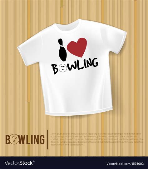 T-shirt i love bowling alley Royalty Free Vector Image