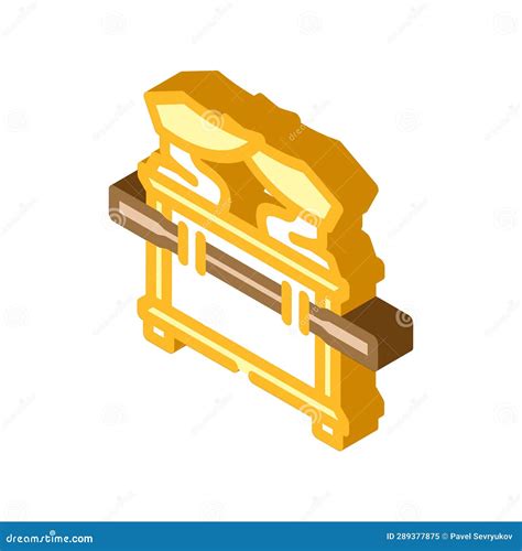 Ark of the Covenant Isometric Icon Vector Illustration Stock Illustration - Illustration of ...