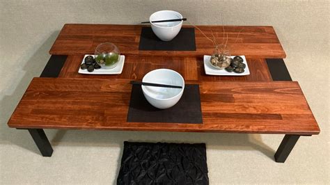 Chabudai Dining Table With Recessed Center Low Dining Table - Etsy