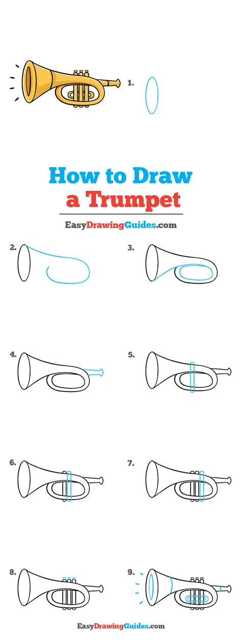 How to Draw a Trumpet - Really Easy Drawing Tutorial