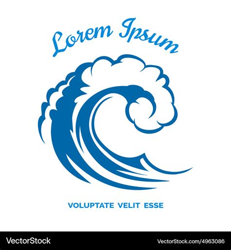 Sea wave logo template Royalty Free Vector Image