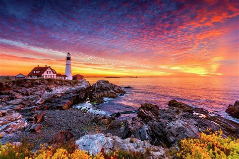 Portland Head Lighthouse - Sunrise Photograph by Peter Alessandria ...