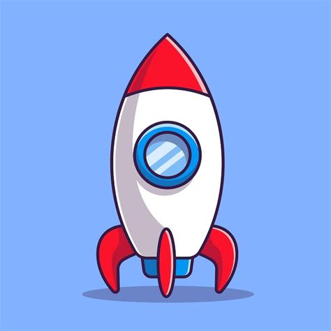 Free Vector | Rocket Spaceship Cartoon Vector Icon Illustration Science Technology Icon Concept ...