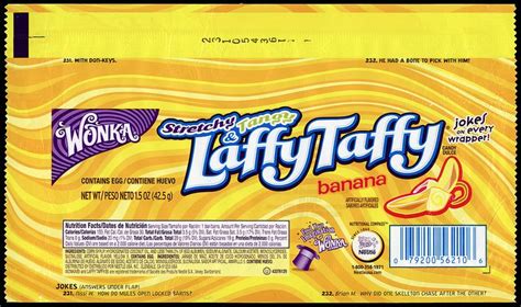 Nestle - Wonka - Laffy Taffy - Banana - candy wrapper - 2013 Banana ...