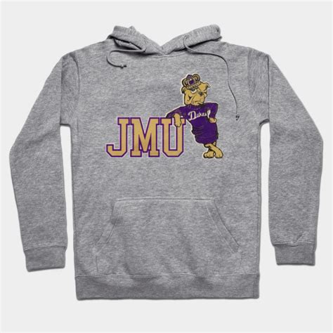 Vintage Looking JMU Mascot Logo - Jmu - Hoodie | TeePublic