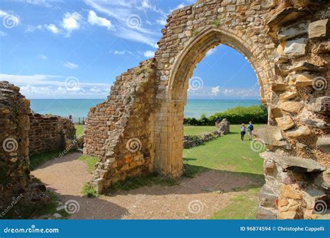 HASTINGS, UK - JULY 23, 2017: the Ruins of Hastings Castle in East ...