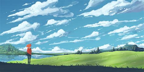 Anime Grass Scenery, Green Anime Scenery HD wallpaper | Pxfuel