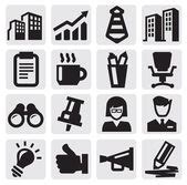 Business office icons vector — Stock Vector © mistervectors #14083095